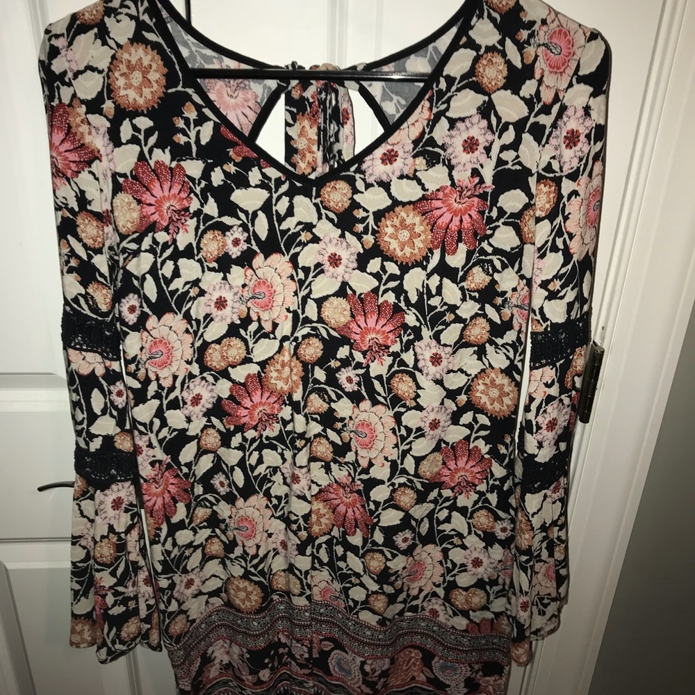 floral black dress